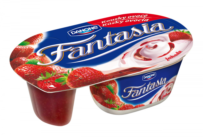 Danone Fantasia jogurt jahoda 4x122g. / 1bal